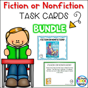 Preview of Fiction or Nonfiction Task Cards Bundle