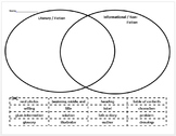 Fiction vs. Non-Fiction Venn Diagram Sort