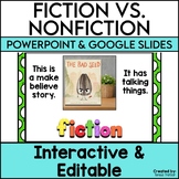 Fiction vs Nonfiction Interactive PowerPoint and Google Slides