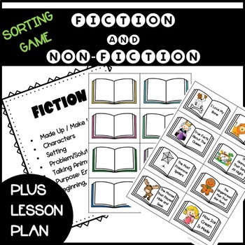Preview of Fiction vs Non-Fiction Sorting Activity