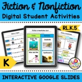Fiction vs Nonfiction Activities Digital Reading on Intera