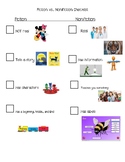 Fiction vs. Nonfiction Checklist with Visuals! Differentiated