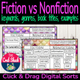 Fiction vs Nonfiction *DIGITAL SORTS* (keywords, genres, b