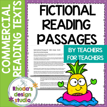 Preview of Fictional Close Reading Passages for Commercial Use - Lexile Level 900