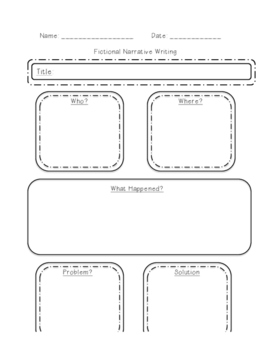 Fictional narrative graphic organizer