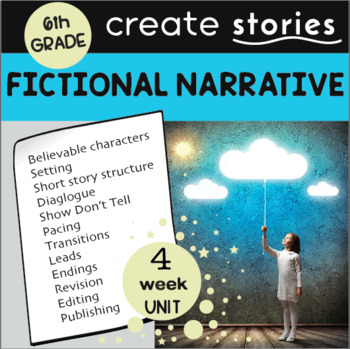 Preview of Fictional Narrative Story Writing Unit: 4 Weeks  (Grade 6 CCSS)