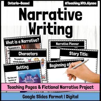 Preview of Fictional Narrative Writing Activity | Fictional Story Writing Templates Digital