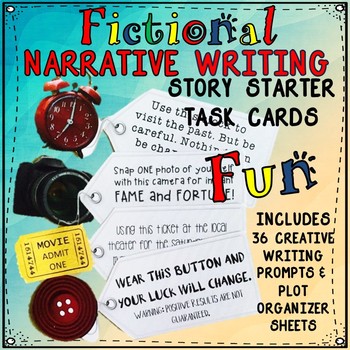 Preview of Fictional Narrative Writing Story Starters for Middle School ELA