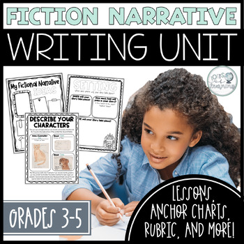 Preview of Fictional Narrative Writing Unit - Graphic Organizers - Rubric - Posters