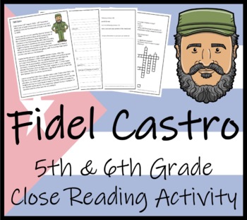 Preview of Fidel Castro Close Reading Comprehension Activity | 5th Grade & 6th Grade