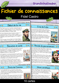 Preview of Fidel Castro - Fichier de connaissances - Personnages célèbres (français)