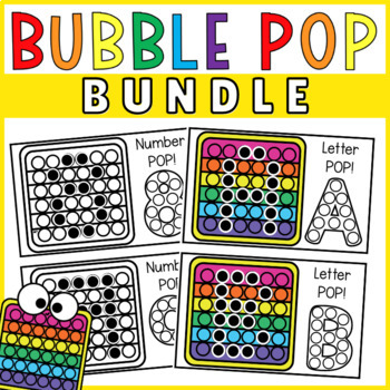 Preview of Fidget Bubble Pop BUNDLE Letters and Numbers Formation