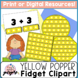 Fidget Popper Clipart l Yellow Poppers