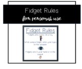 Fidget Rules -Small/Pocket Size
