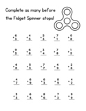 Fidget Spinner Addition & Subtraction Center Activity