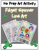Fidget Spinner Line Art **No Prep**  **Back to School Fun**