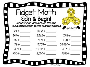 Fidget spinner math games I no prep I ideal for math groups and rotati