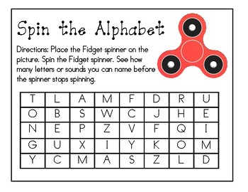 Preview of Fidget Spinner Math and Letter Activities