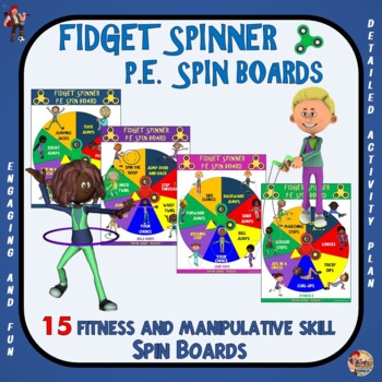 Preview of Fidget Spinner PE Spin Boards- 15 Fitness and Manipulative Skill Spin Boards