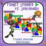 Fidget Spinner PE Spin Boards- 7 Dance Creation Spin Boards
