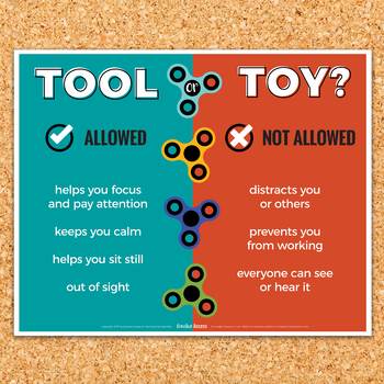 Preview of Fidget Spinner Poster: Expectations for Fidget Toys ["Tool or Toy?"]