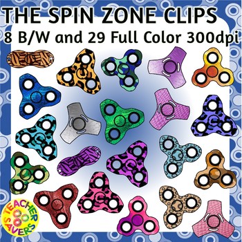 Preview of Spinners Clip Art Set Commercial and Personal Use