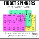 Free Word Work with Fidget Spinners | Low Prep Printable Centers