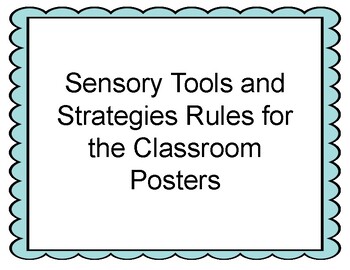 Preview of Fidget and Flexible Seating Rules for the Classroom Posters