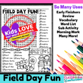 Field Day Activity: Field Day Word Search : Early Finisher