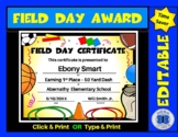 Field Day Certificate IV - Editable