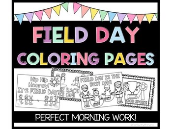 Preview of Field Day Coloring Pages - Field Day Activities