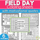 Field Day Coloring Sheet Activities Motivational Coloring 
