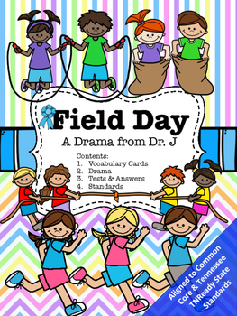 Preview of Elements of Drama Field Day Play Reader's Theater Common Core 4th 5th Grade