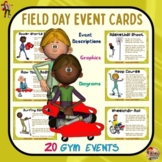 Field Day Event Cards- 20 Gym Events
