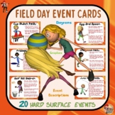 Field Day Event Cards- 20 Outdoor, Hard Surface Events