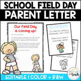Field Day Letter to Parents