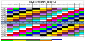 Preview of Field Day Master Schedule 