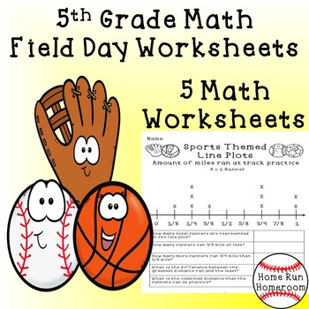 Preview of Field Day Math 5th Grade Worksheets