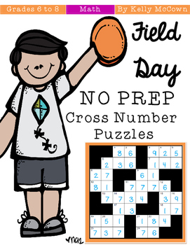 Field Day NO PREP Number Puzzles {Grades 6 to 8}
