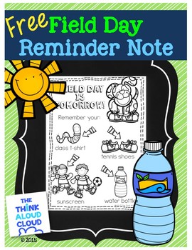 Preview of Field Day Reminder {FREEBIE}