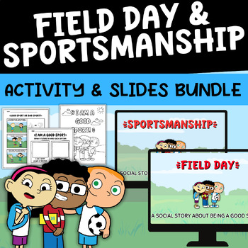 Preview of Field Day & Sportsmanship Activity Bundle | K-4 | SEL | Social Story