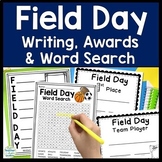 Field Day Word Search, Coloring, Writing  & Field Day Awar