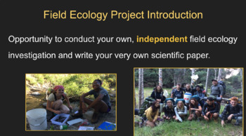 Preview of Field Ecology Project FULL BUNDLE - project, slides, sample work, & more!