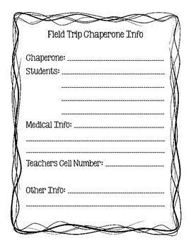school field trip chaperone guidelines
