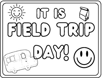Preview of Field Trip Coloring Page