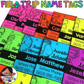 Preview of Field Trip (Editable Name Tags)