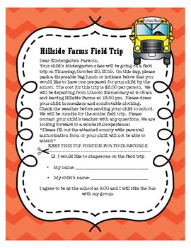 primary school trip letter template