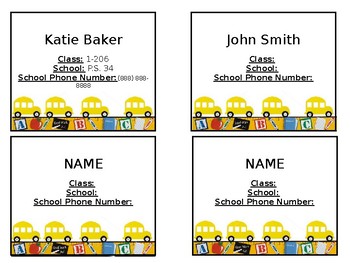 Field Trip Name Tags Editable By Katie Palumbo Tpt