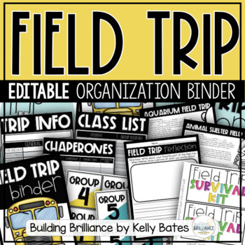 Preview of Field Trip Organizational Binder and Forms Editable