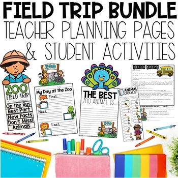 Preview of Field Trip Permission Slips, Student Reflection Activities and Editable Forms